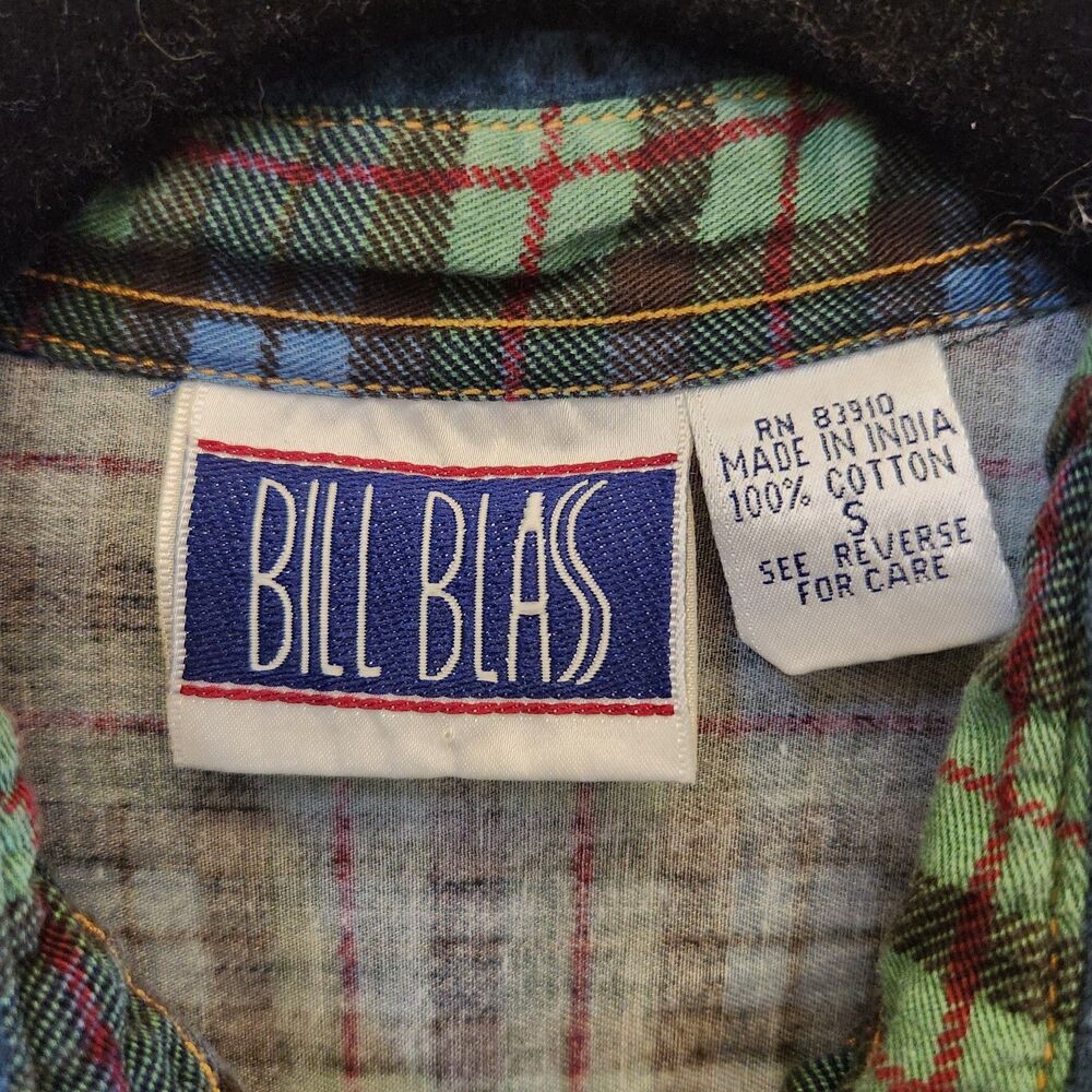 Vtg 90s Bill Blass Winter Cabin Christmas Holiday Ski Lodge Flannel Button Down - Picture 5 of 9